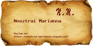 Nosztrai Marianna névjegykártya