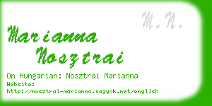 marianna nosztrai business card